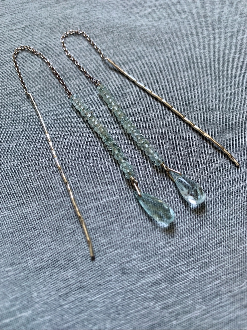 Chan Luu Threader Earrings - Aquamarine